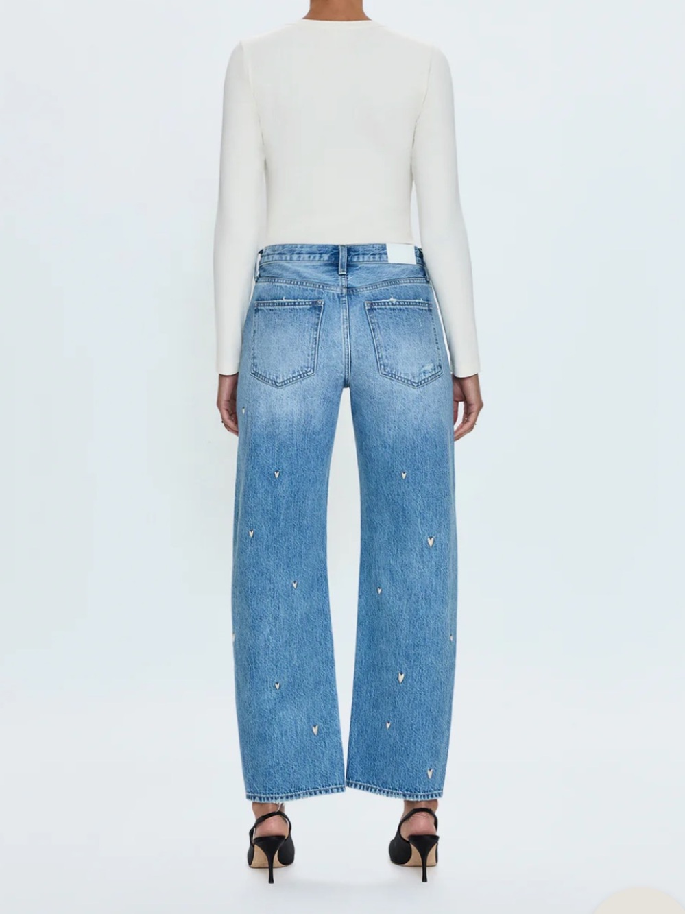PISTOLA Lexi Bowed Straight Jean in Vintage Confetti | Size 29 - Picture 7 of 16